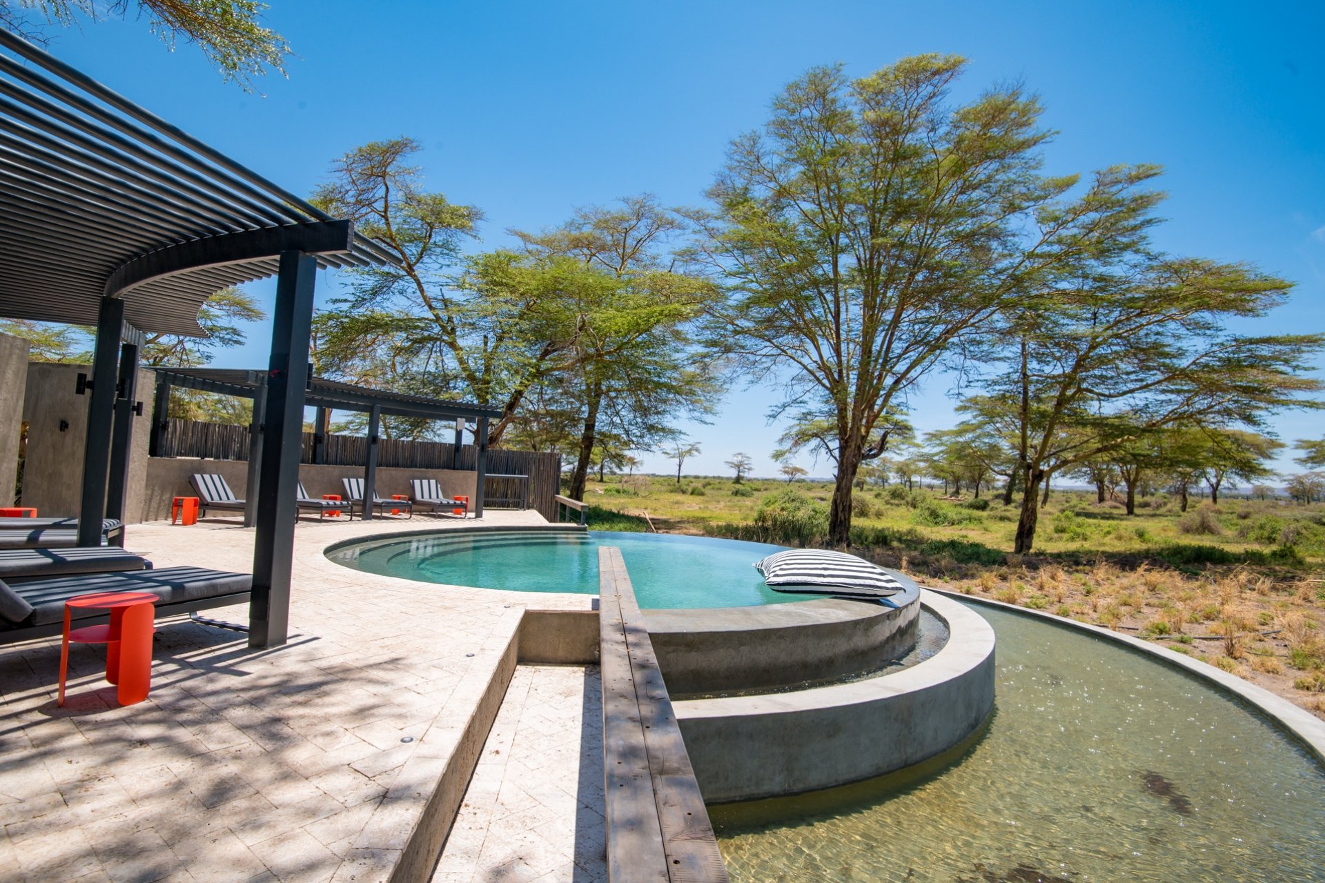 The Pool when Angama Amboseli first opened in 2023