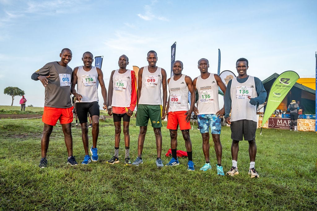 The Angama Running Club runners: Samuel, Simon, Joel, Elkana, Isaiah, Robert and Benard 