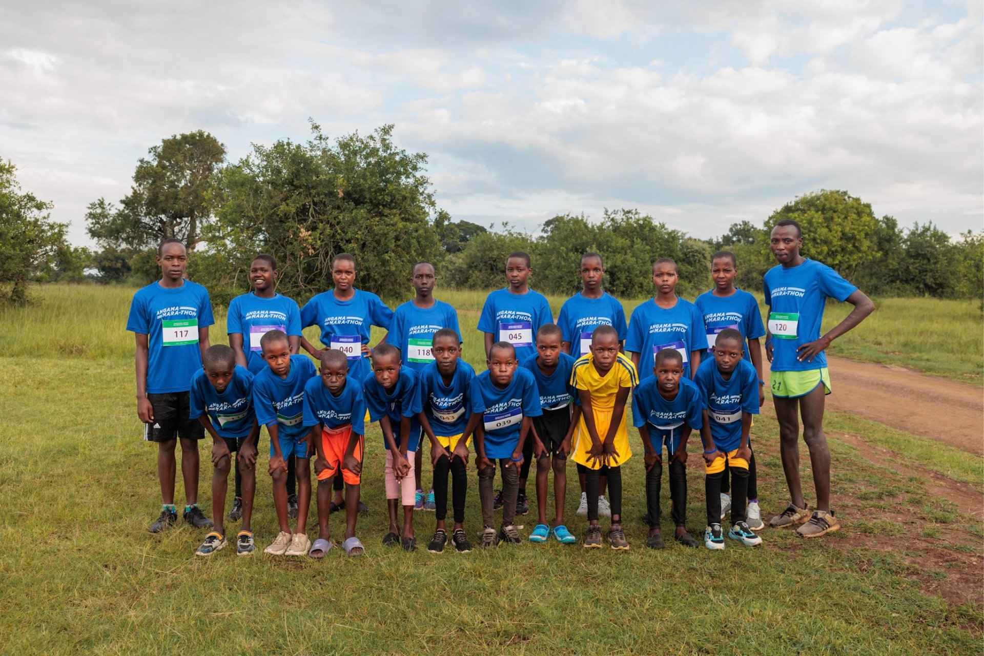 Young runners from Partakilat Primary School. One the school's supported by the Angama Foundation
