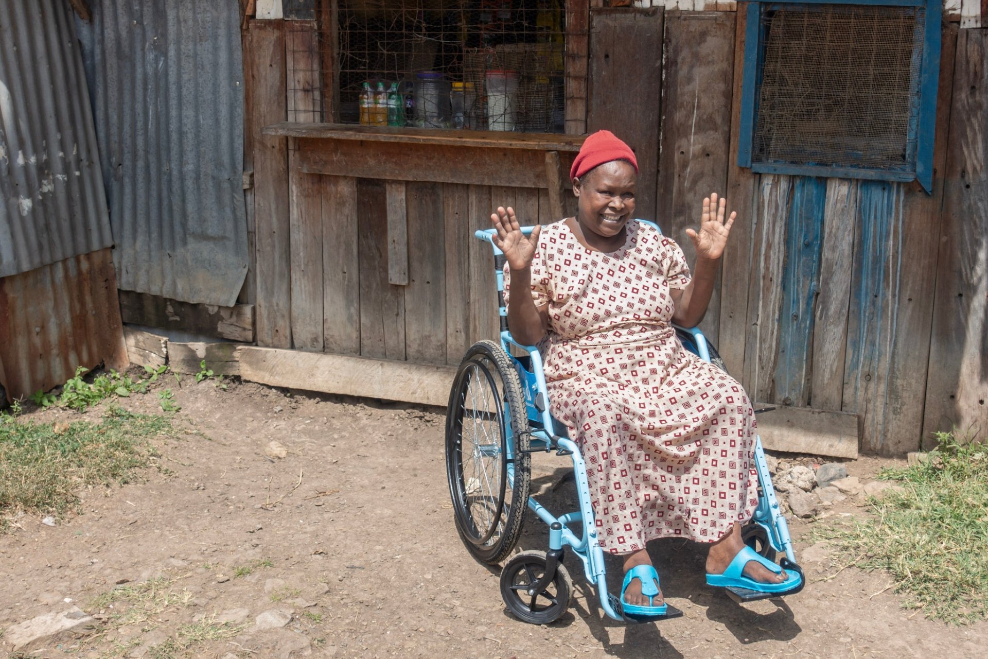 Kenyan recipient Amucieta, greets the day and a new chapter