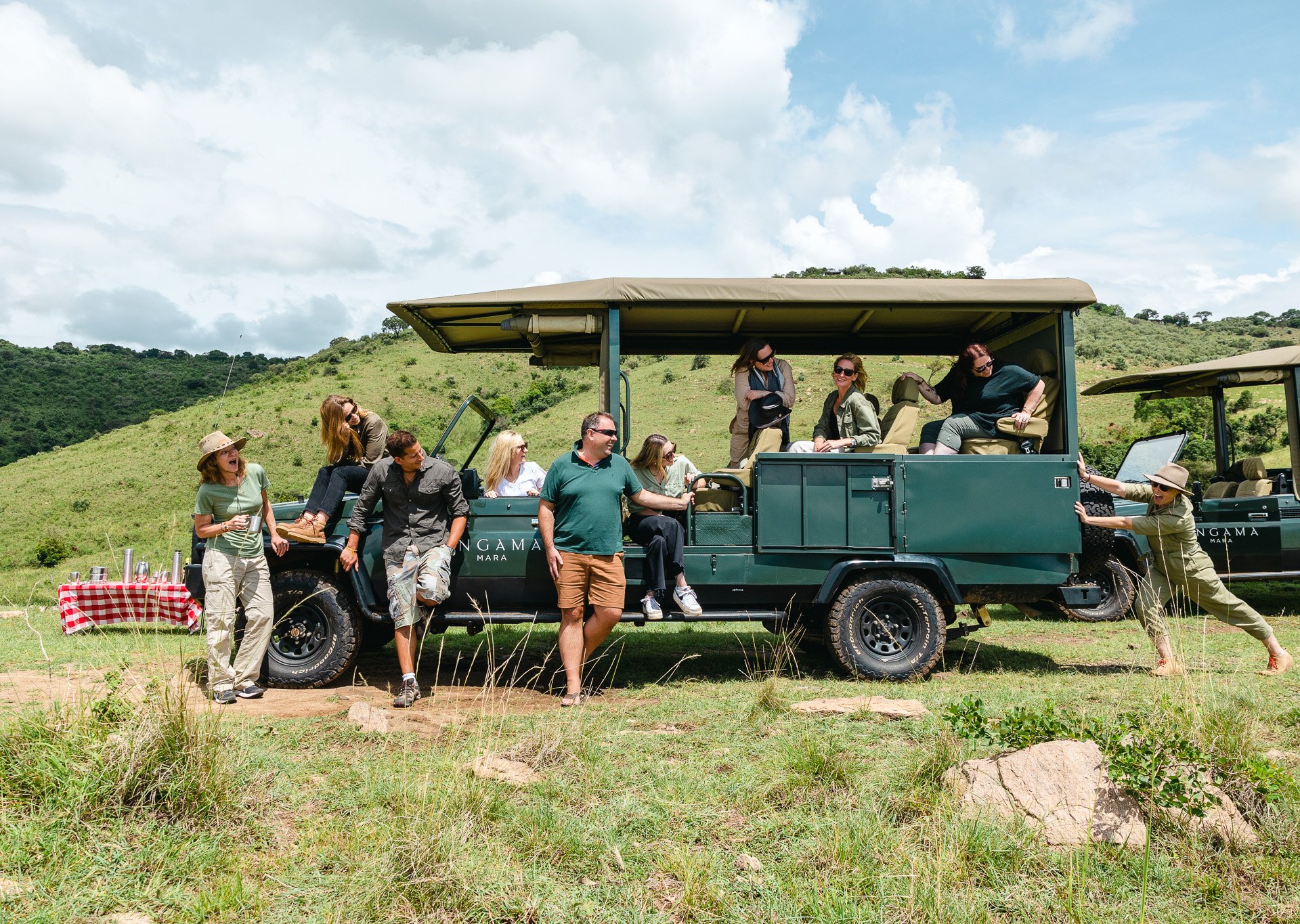 Above: Agents on safari, the Angama way
