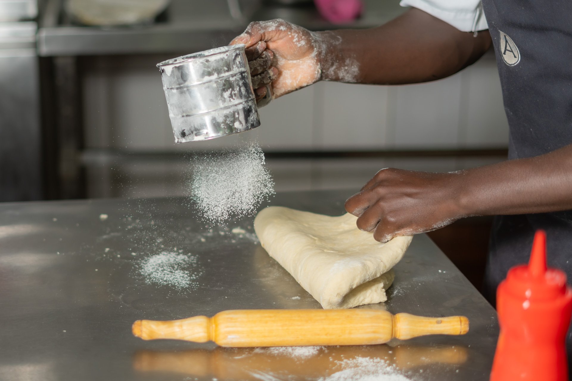 To get layers in the chapati, they must repeatedly be folded and rolled out 