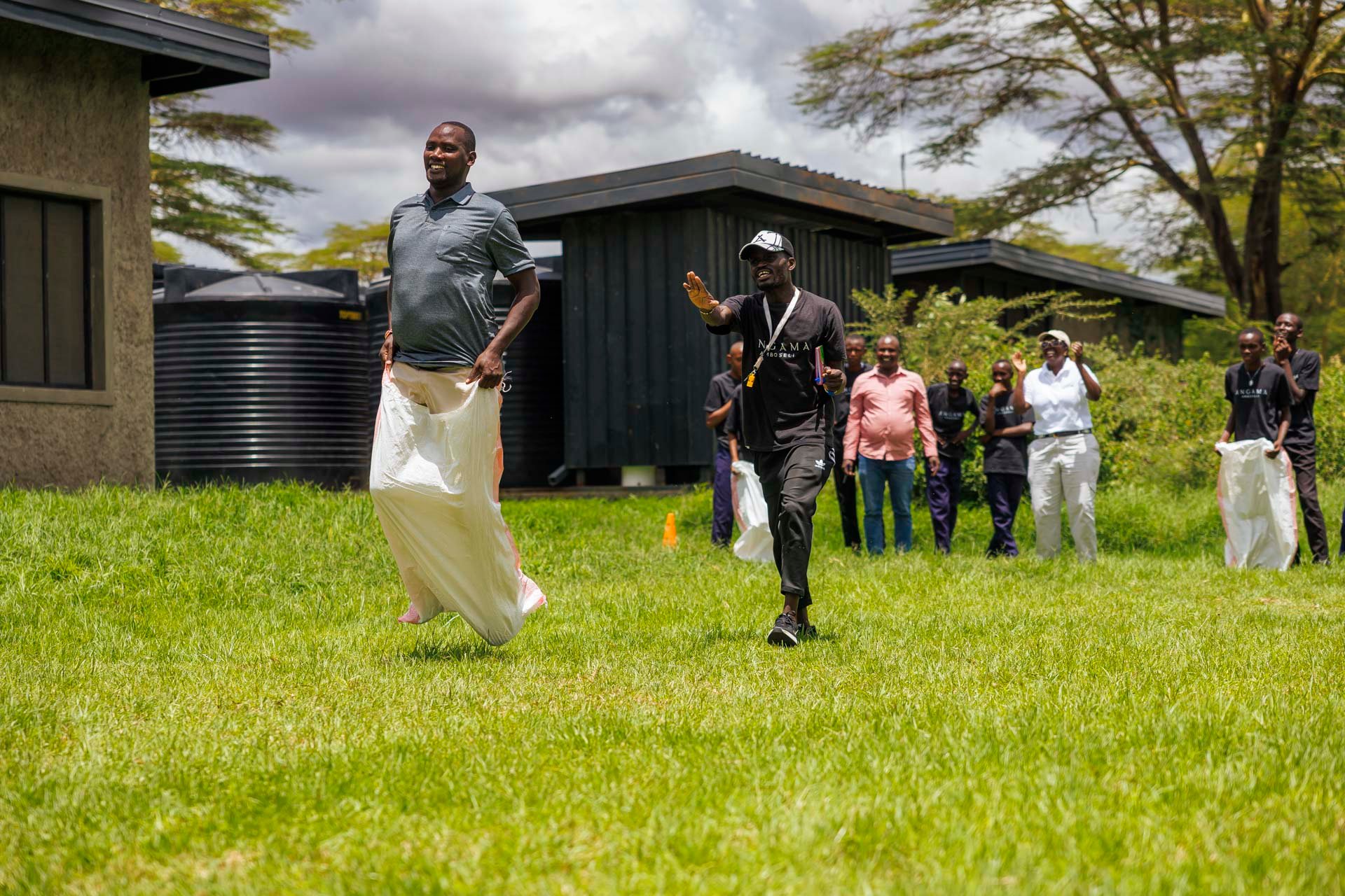Head of Security at Anagma Amboseli, Mark Kakui, taking the lead