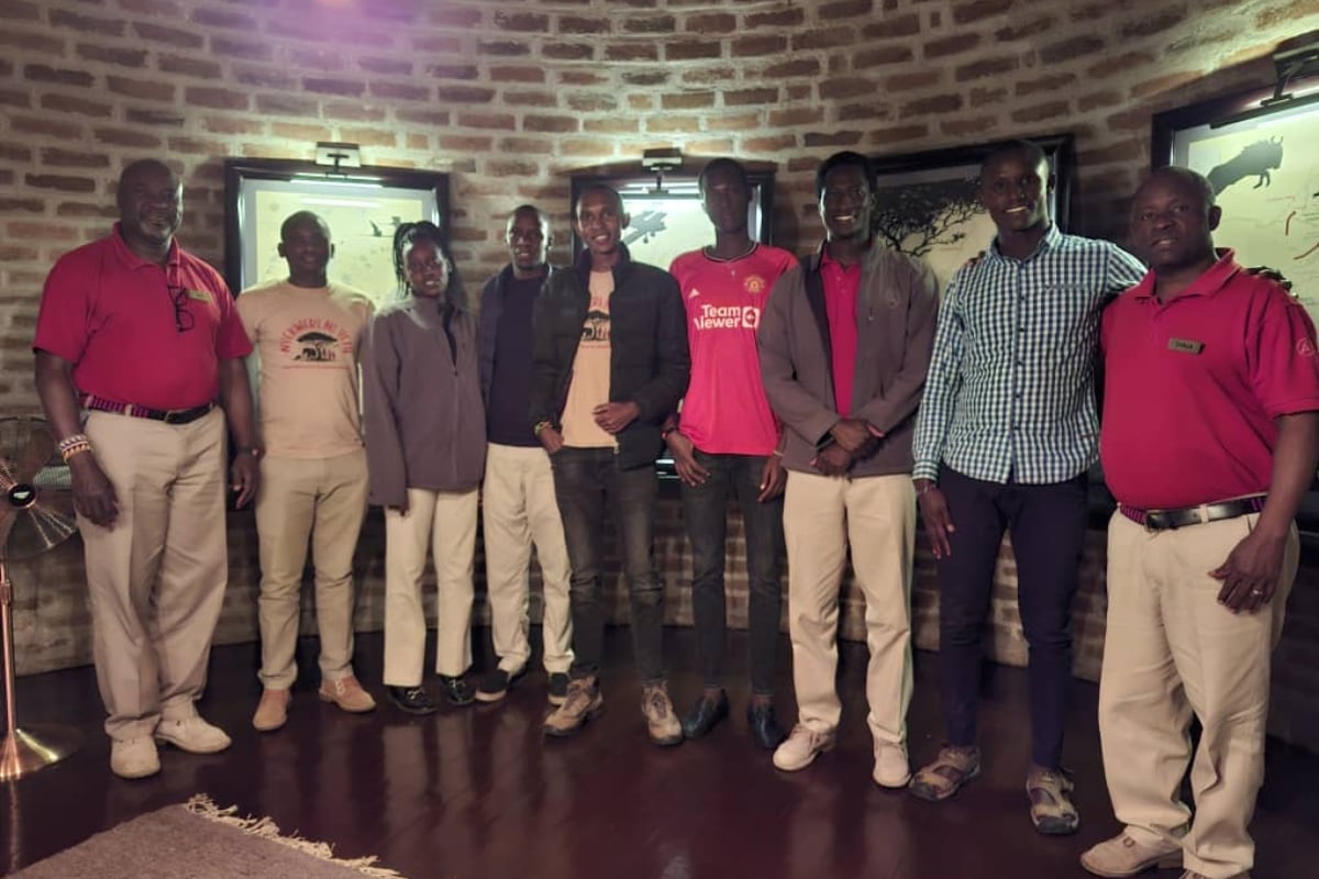Team with Angama Academy trainees at Angama Mara