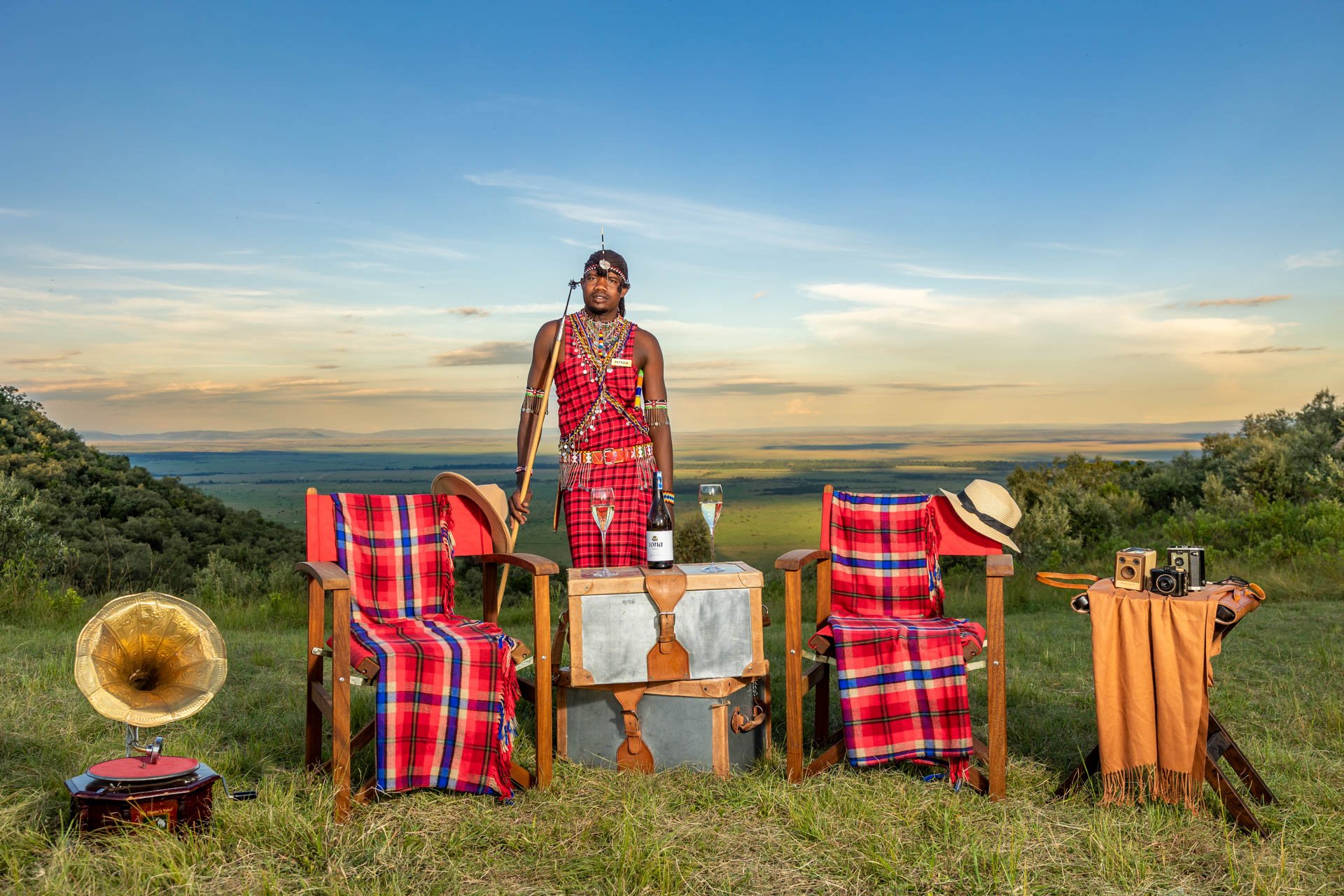 A guest favourite: An Out of Africa photo op at Angama Mara