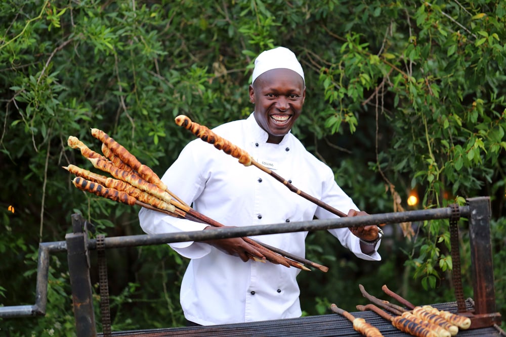 Collo in his early days as a chef at Angama Mara
