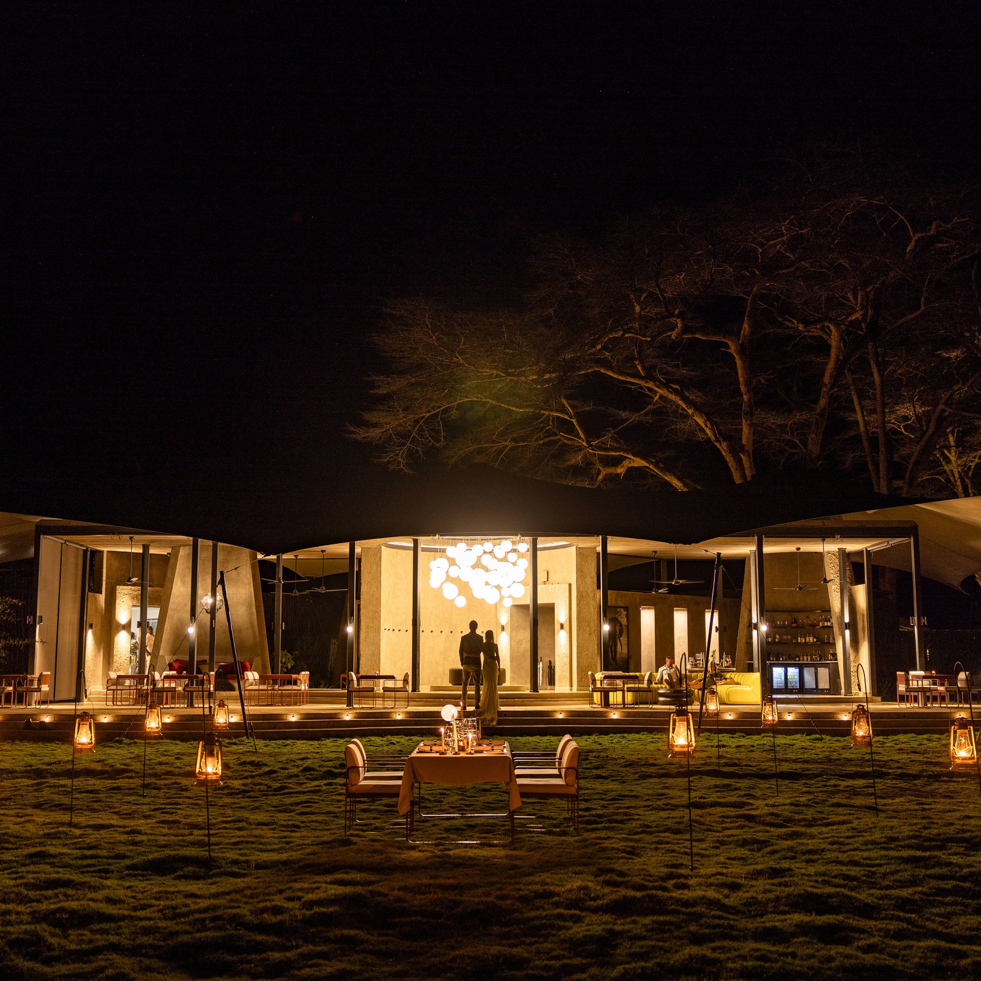 Dinner under the stars, a private table for two or a full guest celebration