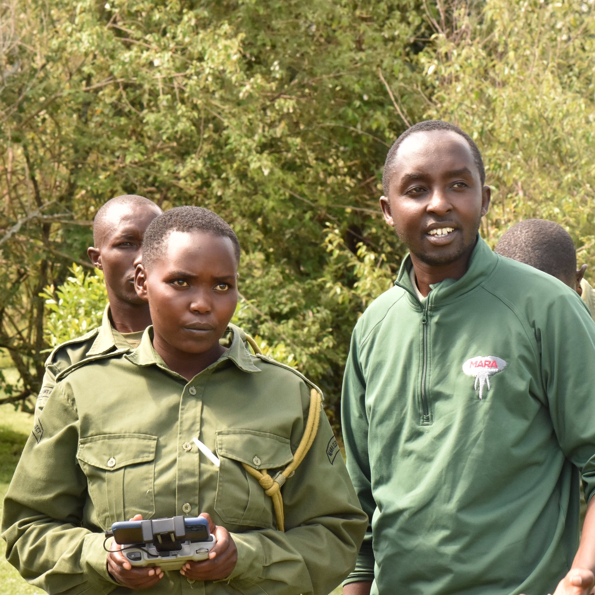 On the lawns of HQ, some rangers take their first flights 