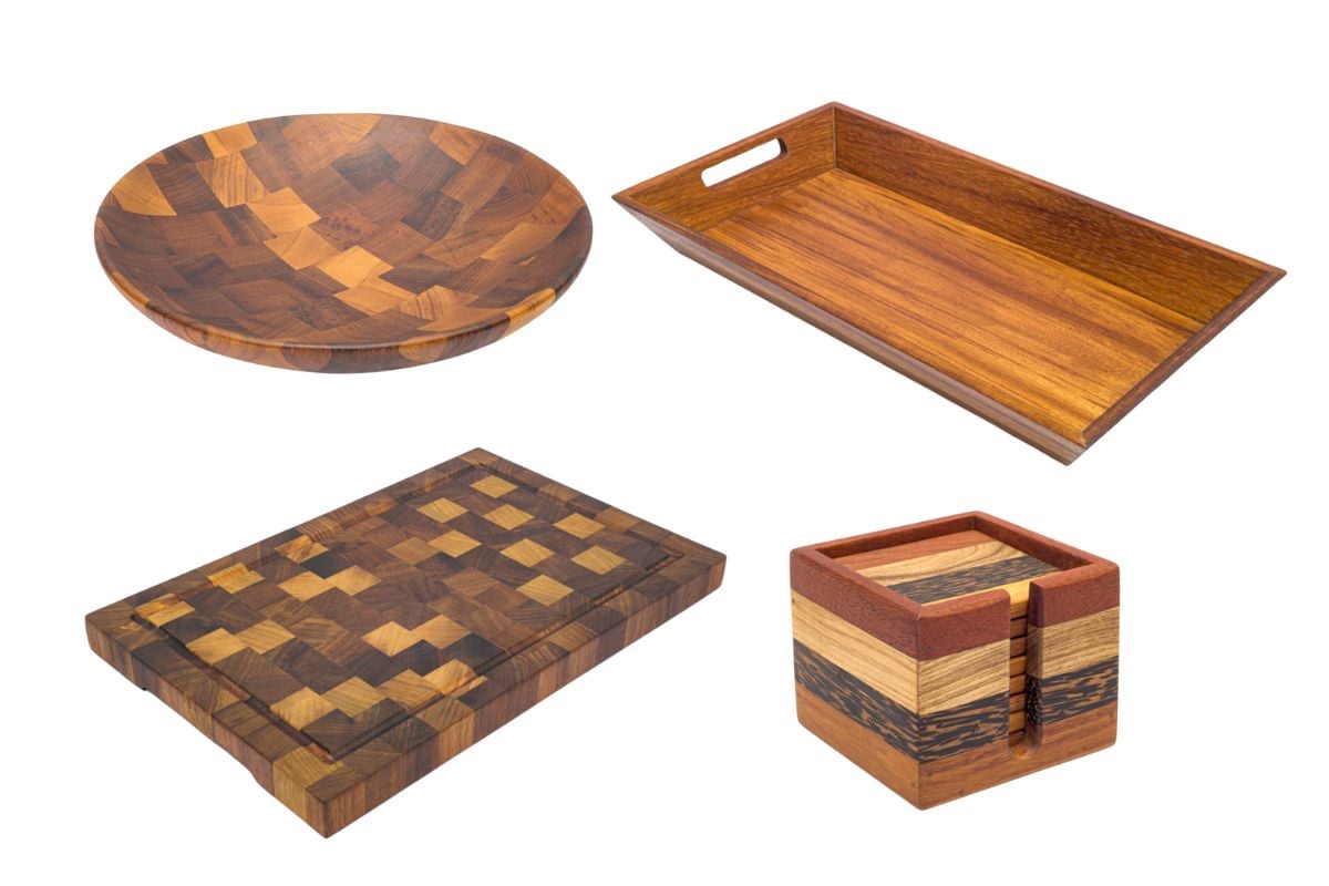 End grains actually make the most durable cutting boards, servers and coasters