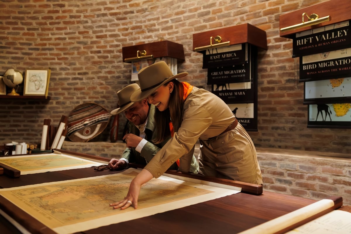 Guests explore Africa’s maps, artefacts and stories in the Map Room