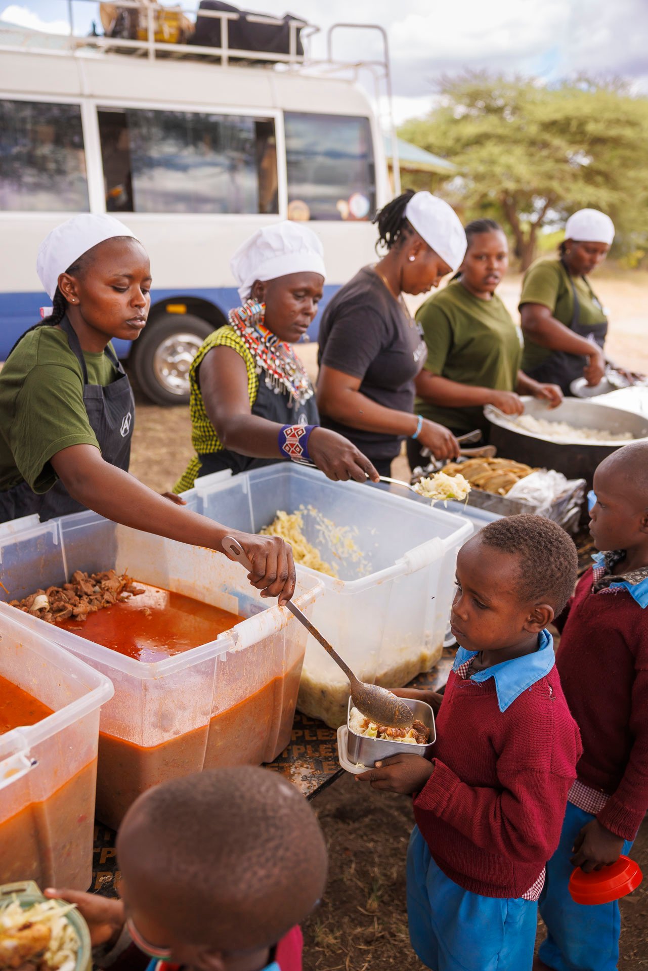The Angama Amboseli team serving more than just food 