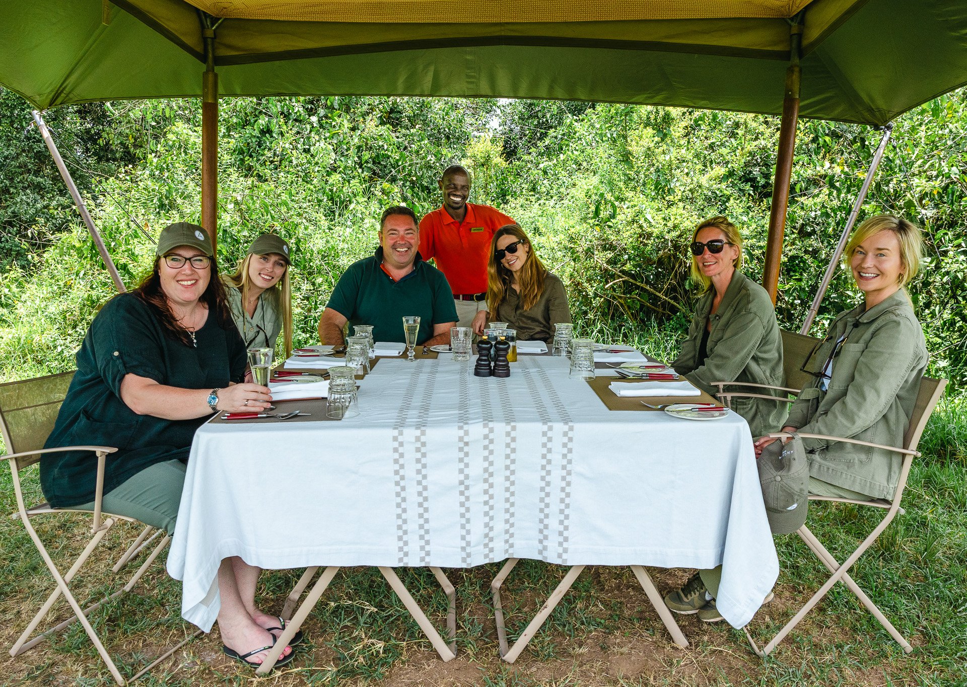 to lunch at Angama Safari Camp 