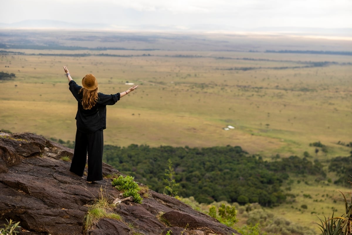 Above: Alex marvelling over the Maasai Mara