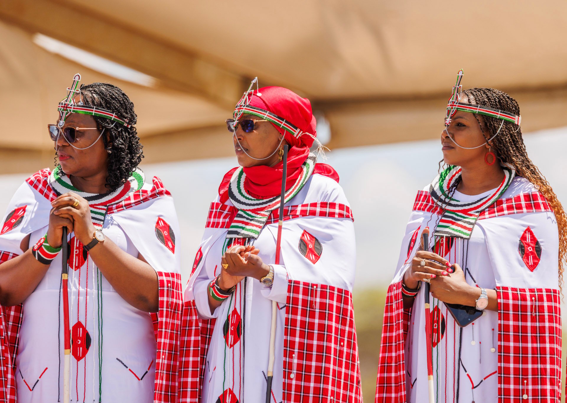 Clothing and jewellery convey social status, age, and marital standing within the community
