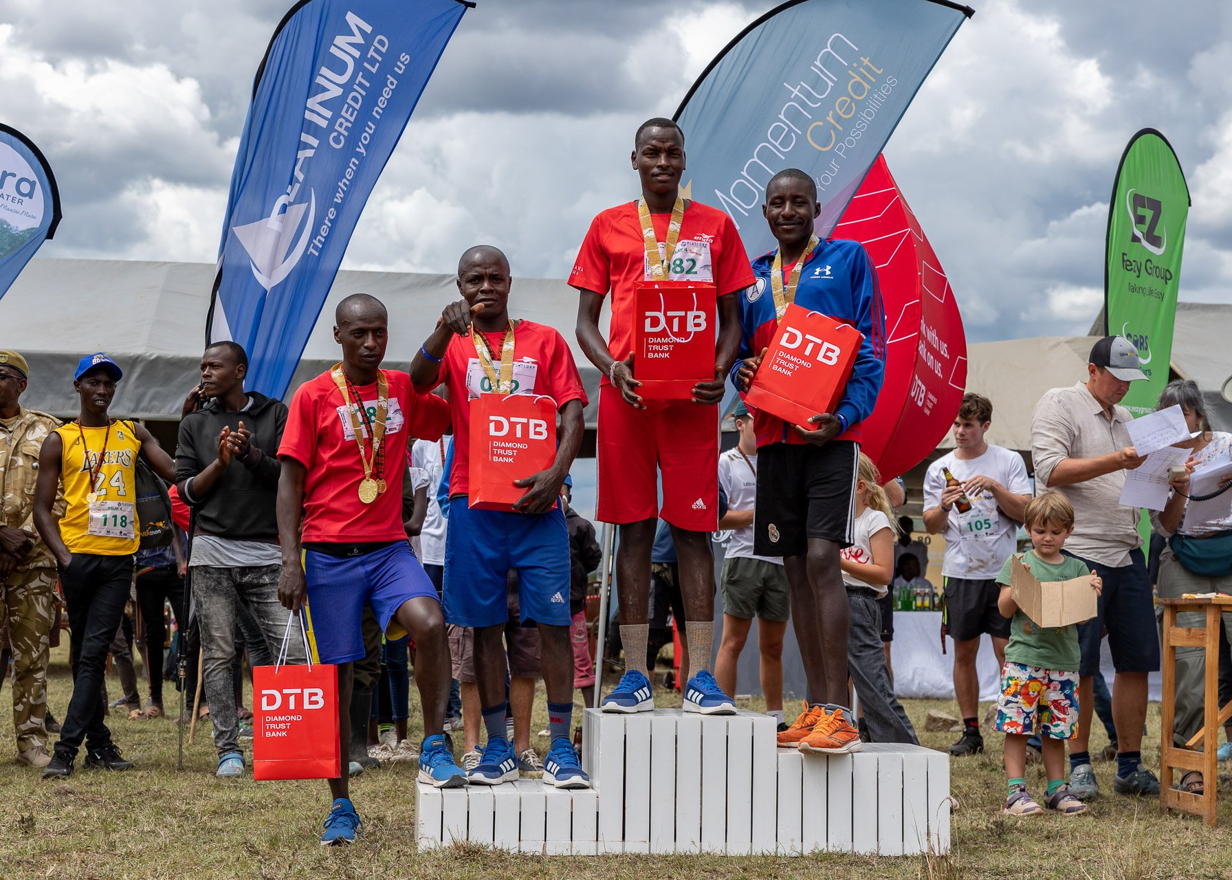 Left to right: Joel Kimani, Kennedy Dupoi, Bernard Ntoto, Elkanah Leslie