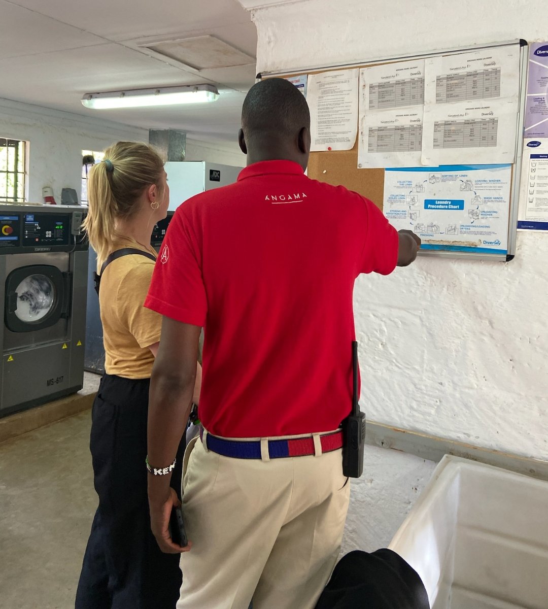 James, Assistant Head of Housekeeping sharing the ins and outs of the laundry room