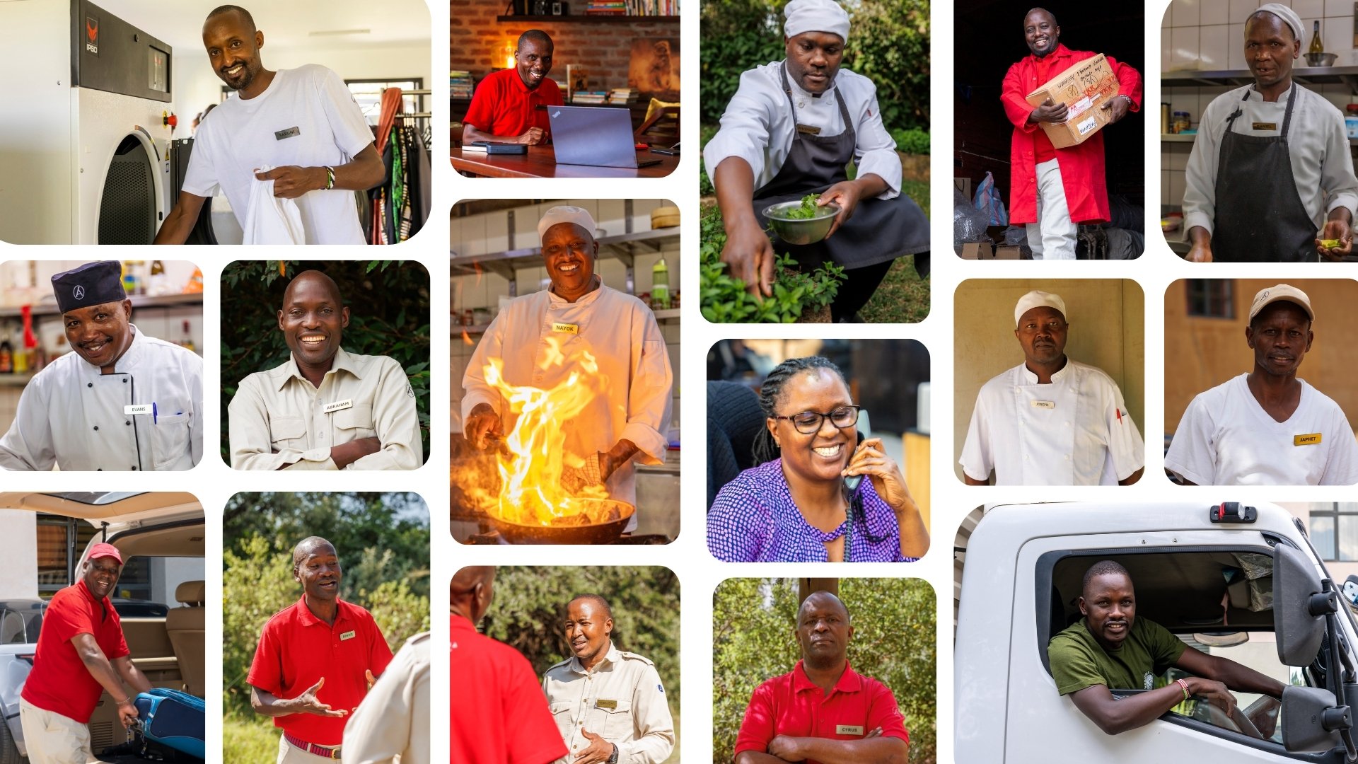 There are many hats (and trays, and towels) that make Angama
