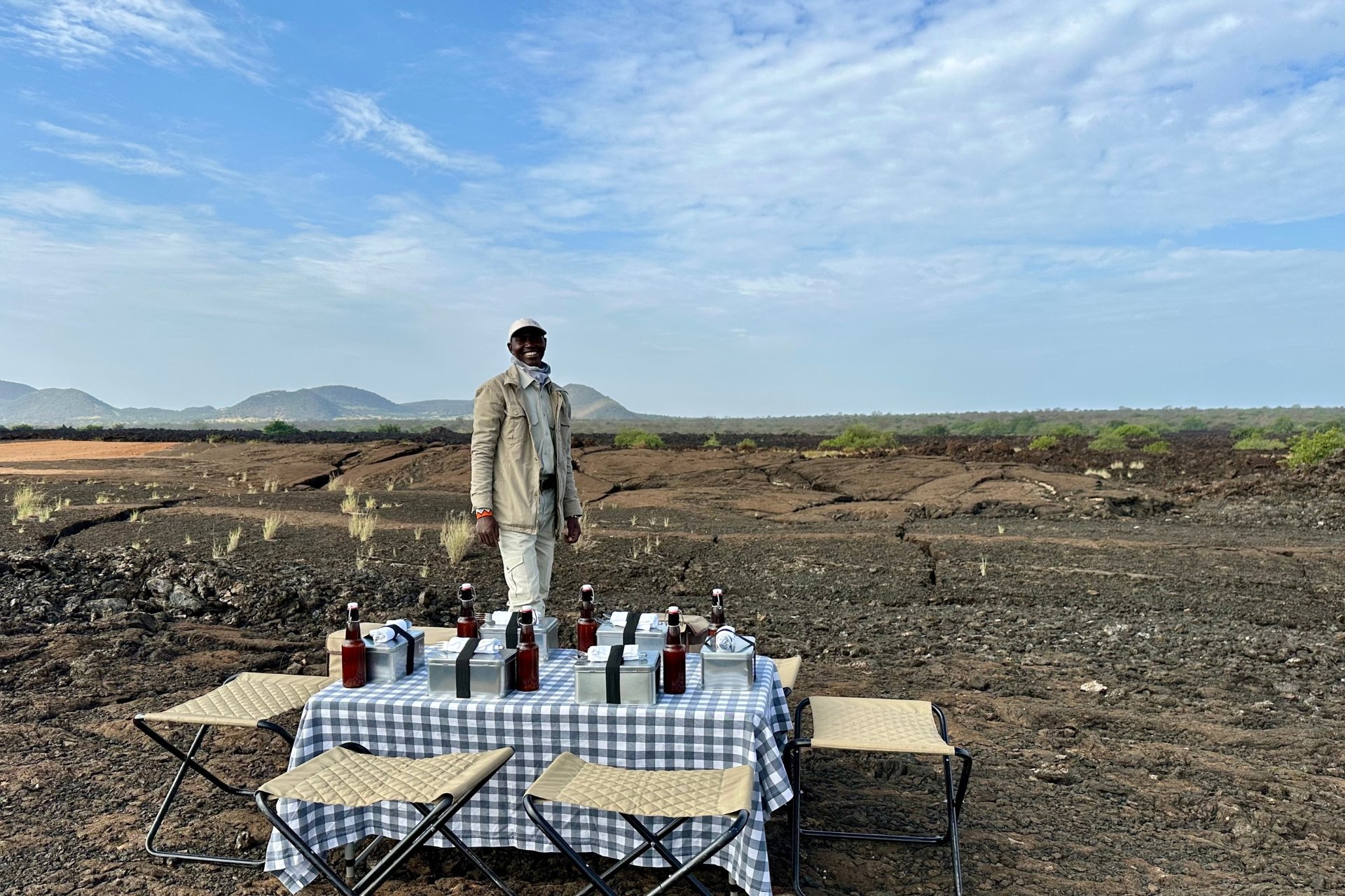 The team can pack a picnic anywhere your adventure leads — even out on the lava plains