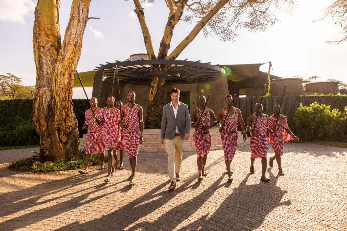 Escorted by Maasai Warriors, a tradition for couples choosing a smaller, more intimate wedding
