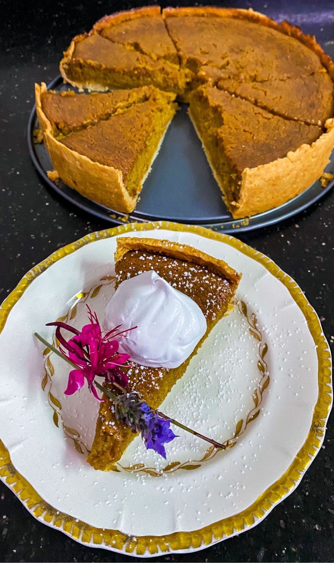 ...a true Pumpkin Pie, complete with fresh whipped cream