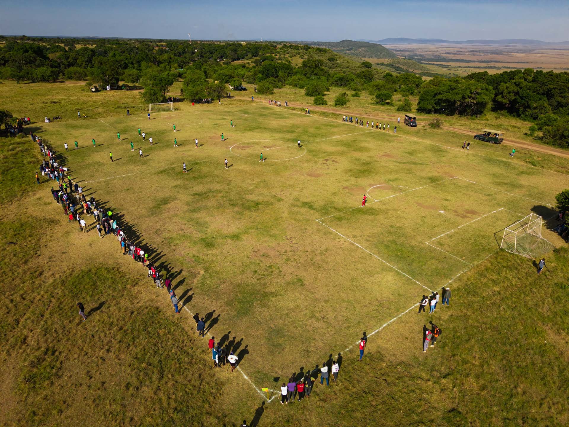 Angama Mara offers football with a view, and a serious home-field advantage