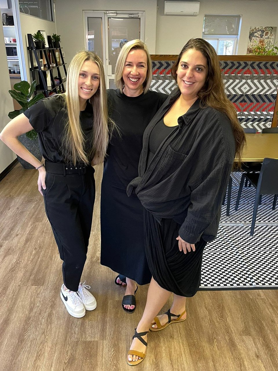 Coming from Houston, Texas, Keeton (left) still manages to twin with Tammy and Eden in Jozi 