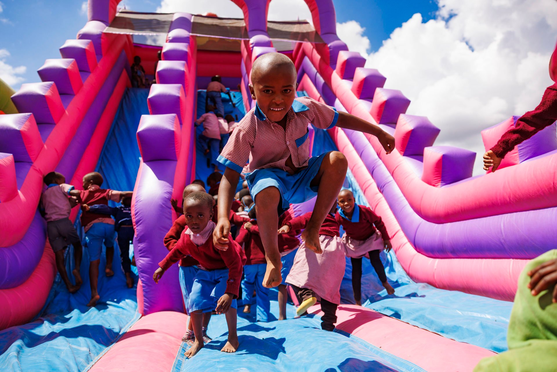 Above: Inspiring children to fly