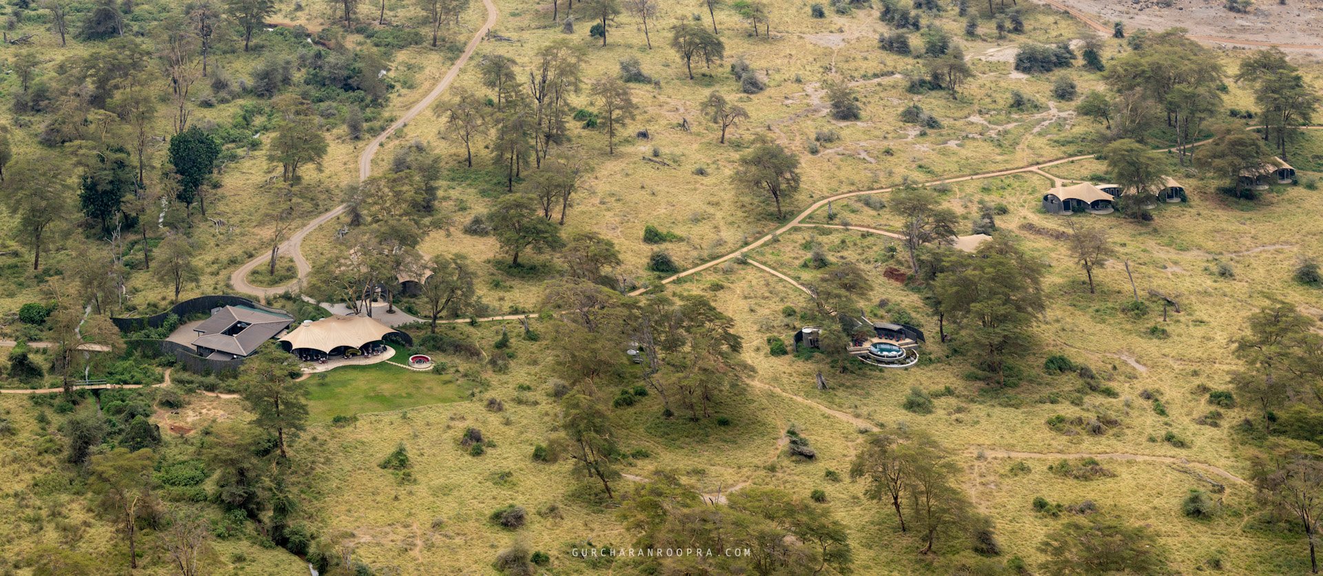 Drone shot of Angama Amboseli by Gurcharan Roopra
