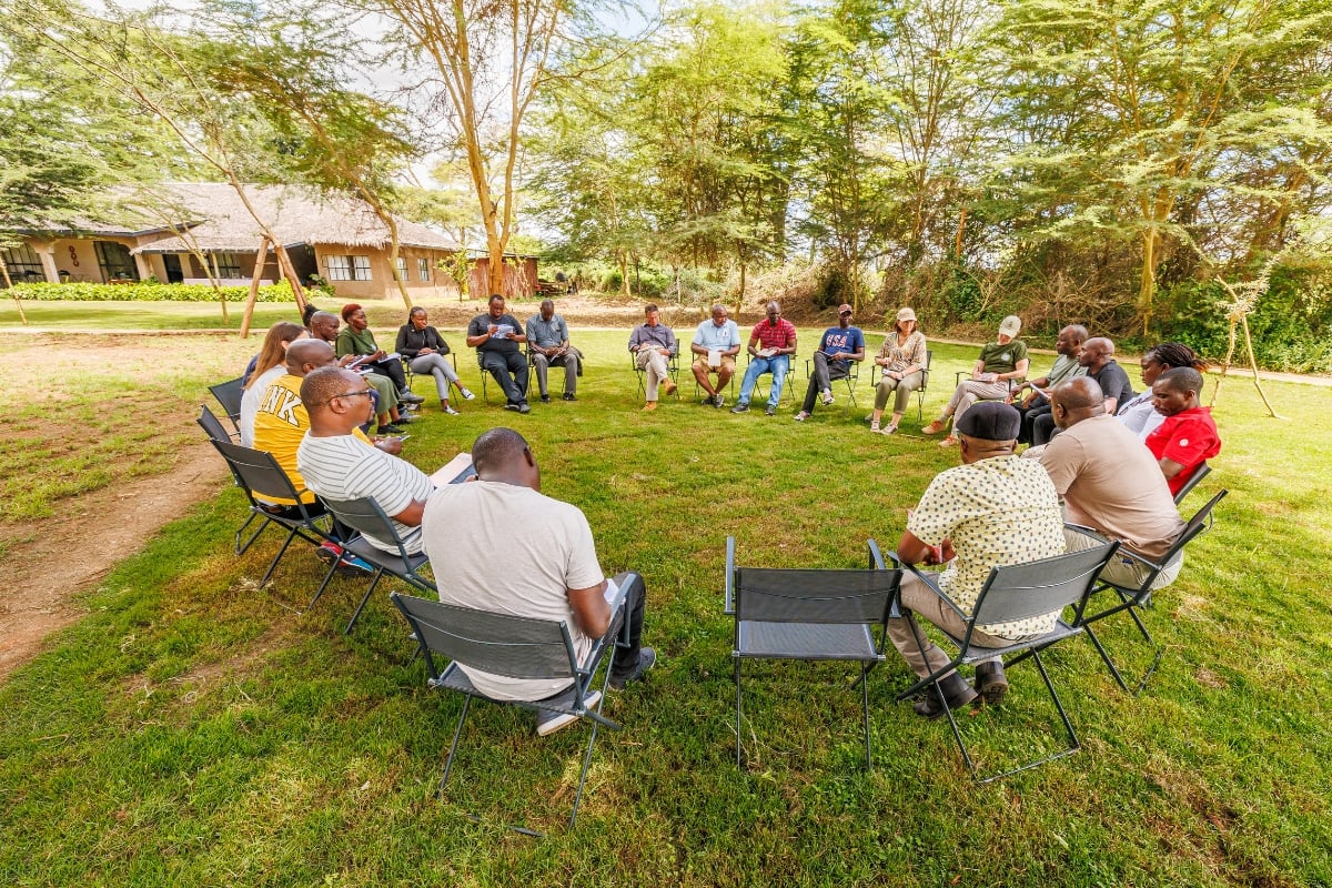 Leadership the old-fashioned way – gathered under a tree, face to face, where everyone is seen, heard