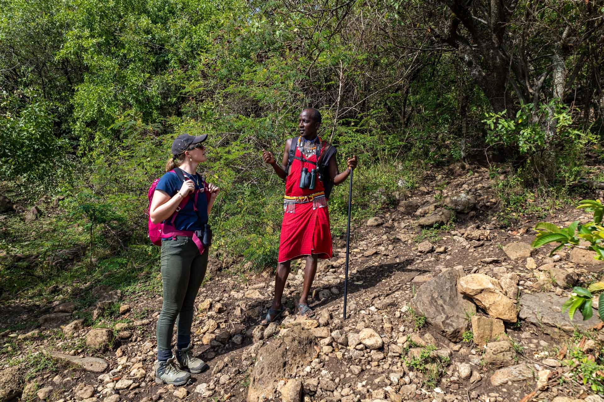 Alfred explains the geography of this part of the escarpment 