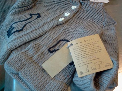 Toto Knits is a line of organic children's  knitwear ethically made by a group of single mothers in Kenya