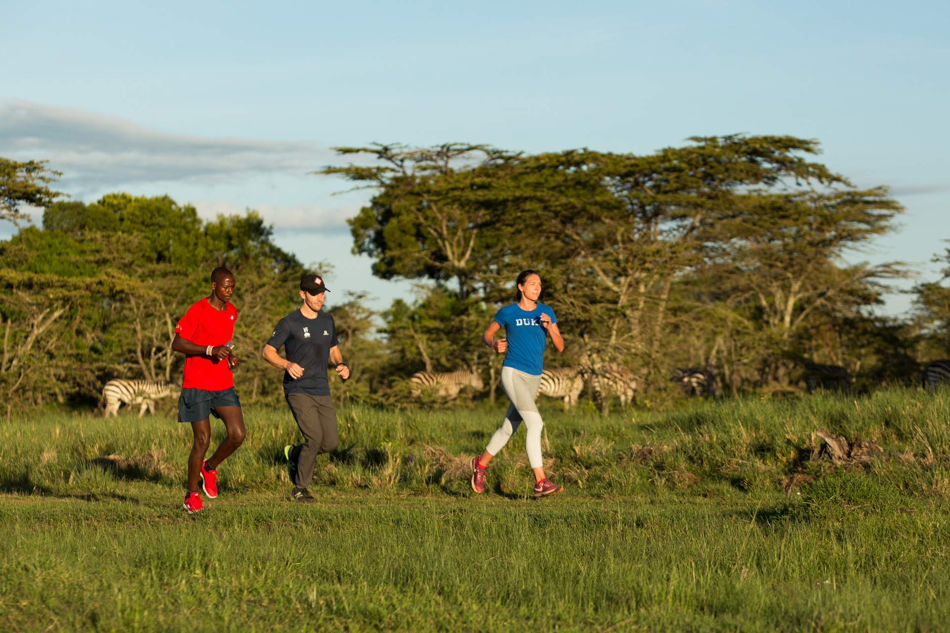 Robert running with guests