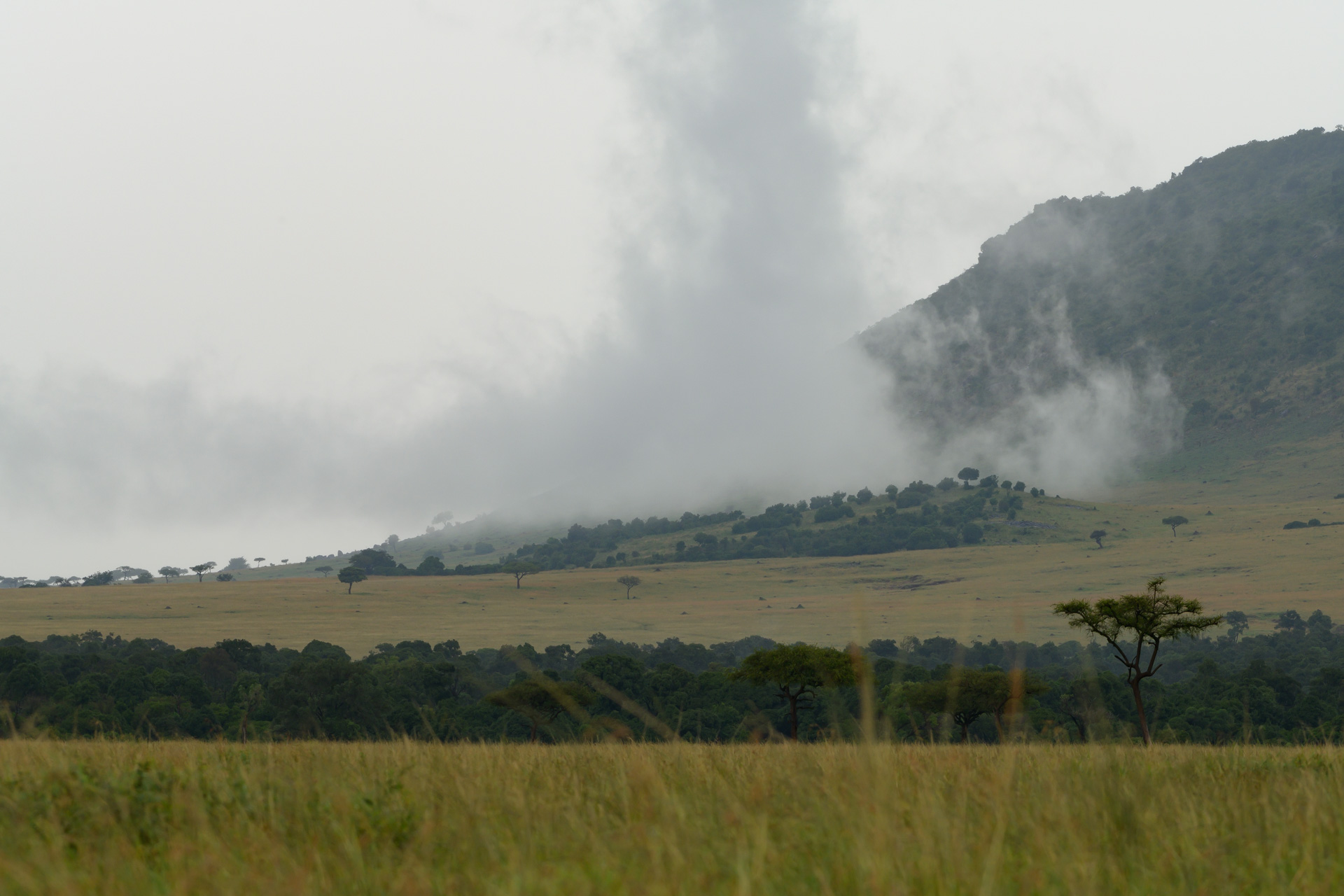 clouds and escarpment