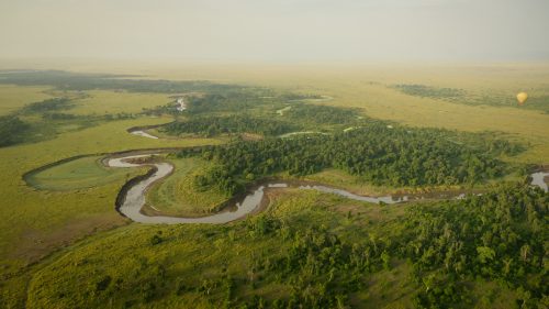 The meandering Mara River captured from above