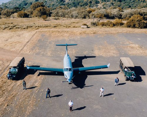 We arrived at Angama Mara in style