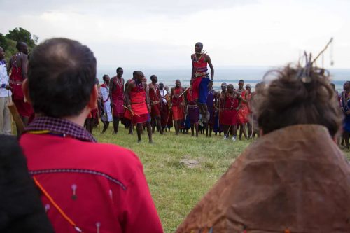 A performance from Maasai Warriors