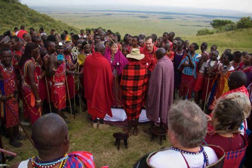 Maasai elders conduct the ceremony