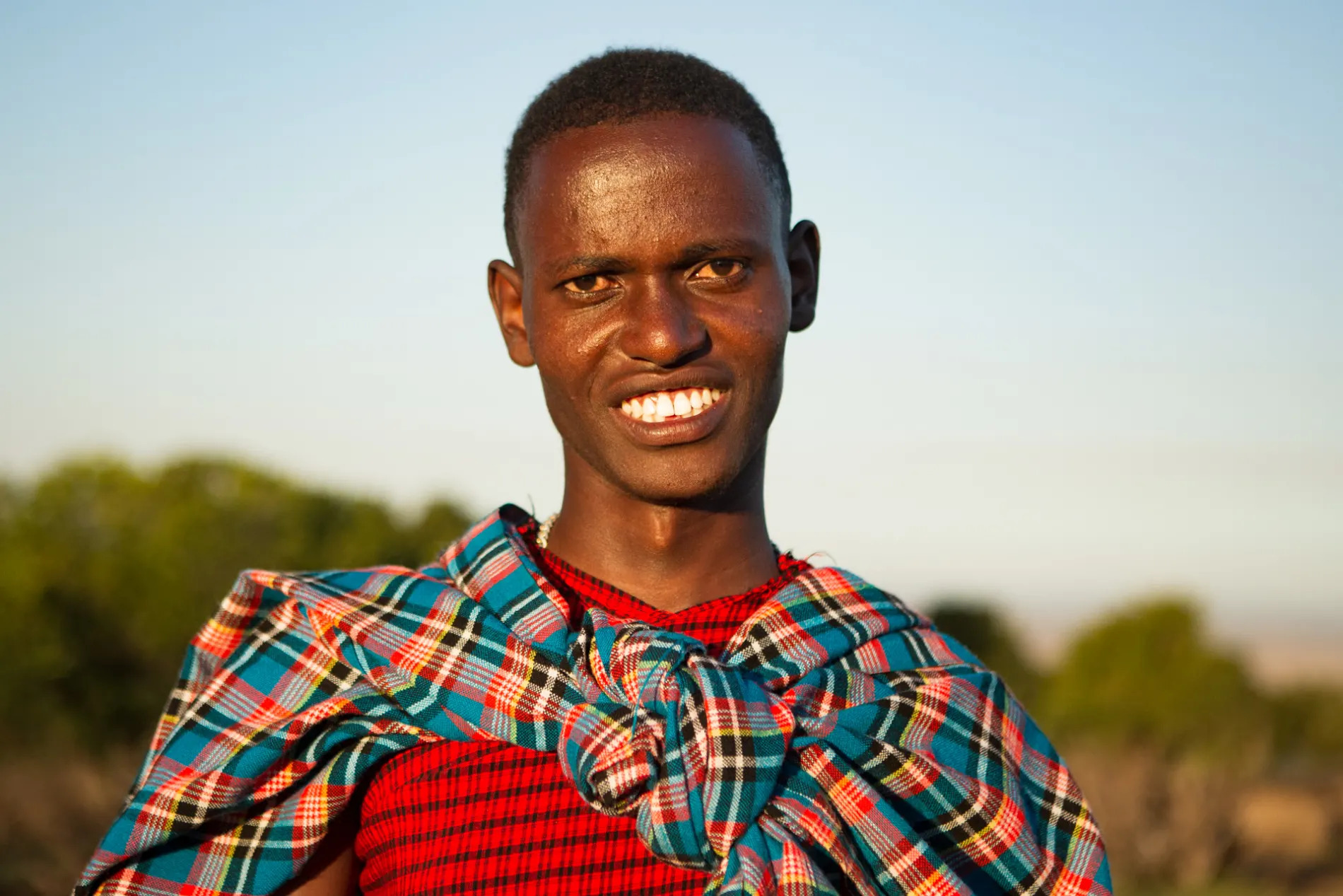 Maasai Man in red