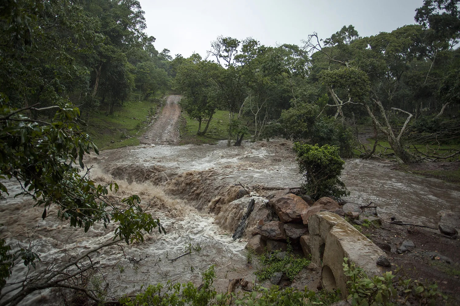 big storm and water