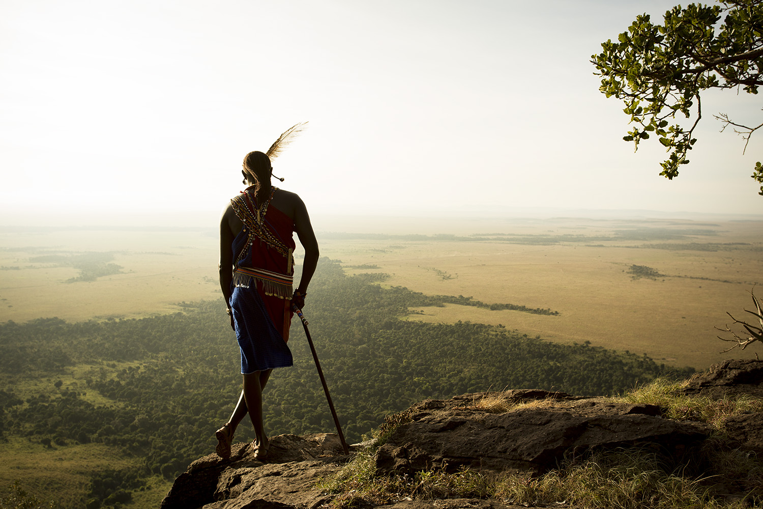 Maasai on Out of Africa Kopje