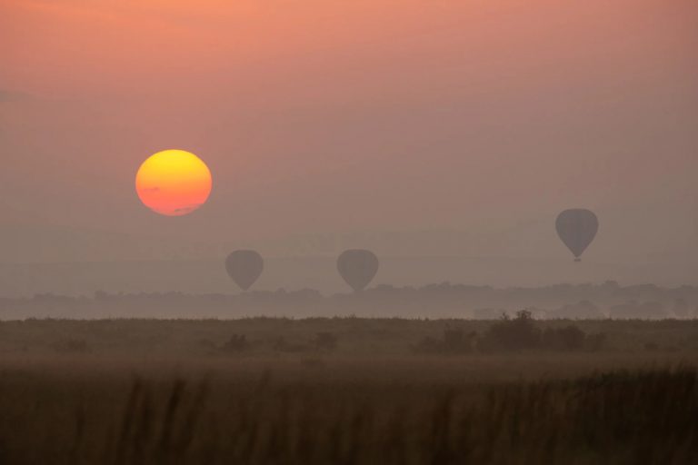 Hot air balloons sunrise