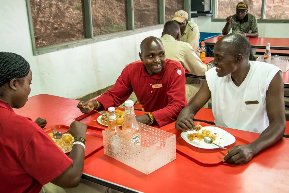 Angama Mara staff canteen lunch