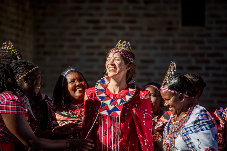 Maasai bride with Maidens