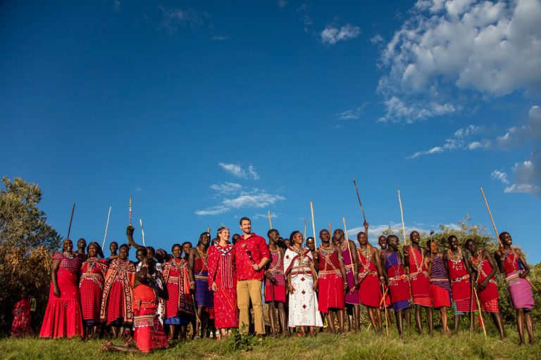 A traditional Maasai Blessing at Angama Mara