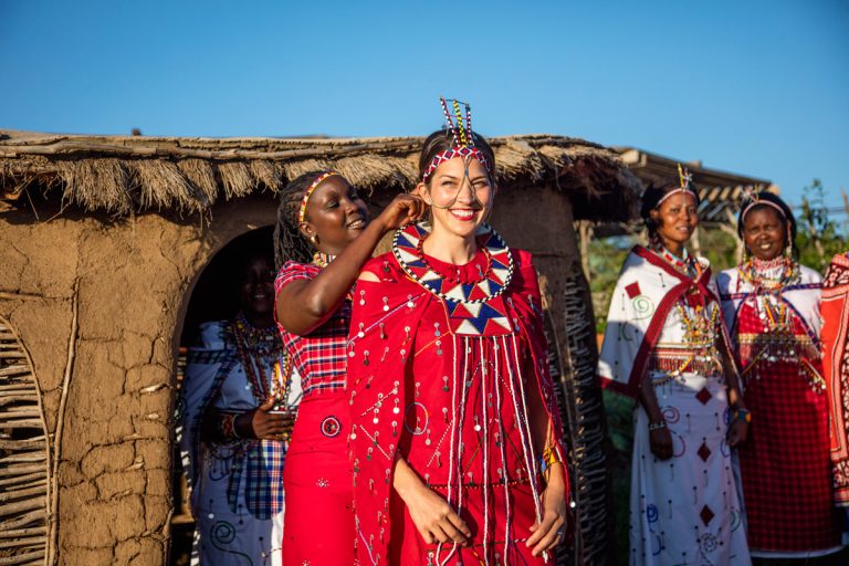 Tradional blessing in the Angama Manyatta