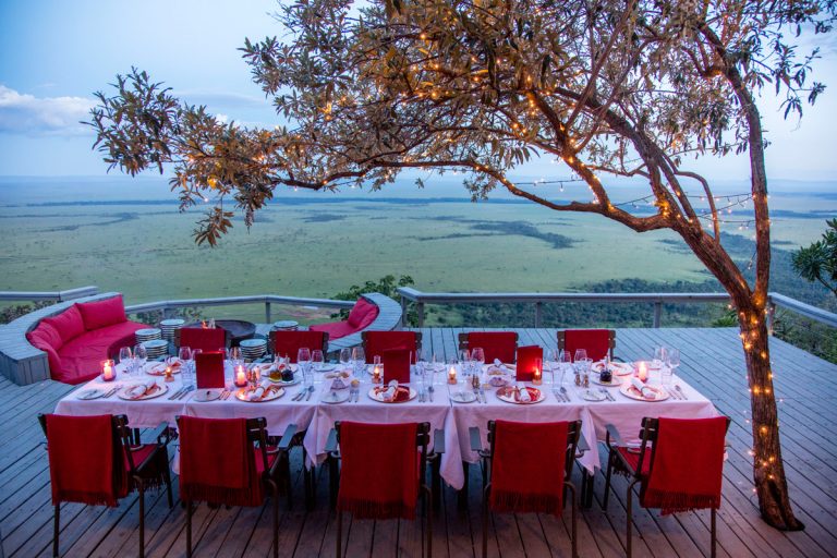 Wedding reception at Angama Mara