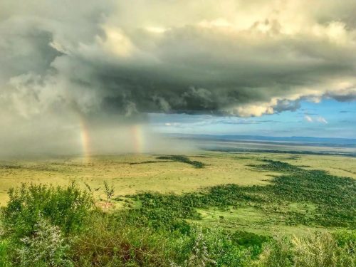 Above: The rains falling over the Mara as seen from Angama Mara 