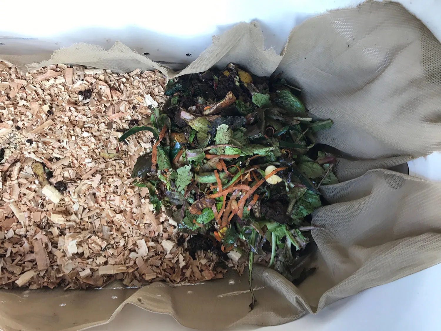 Garden cuttings and bark chips