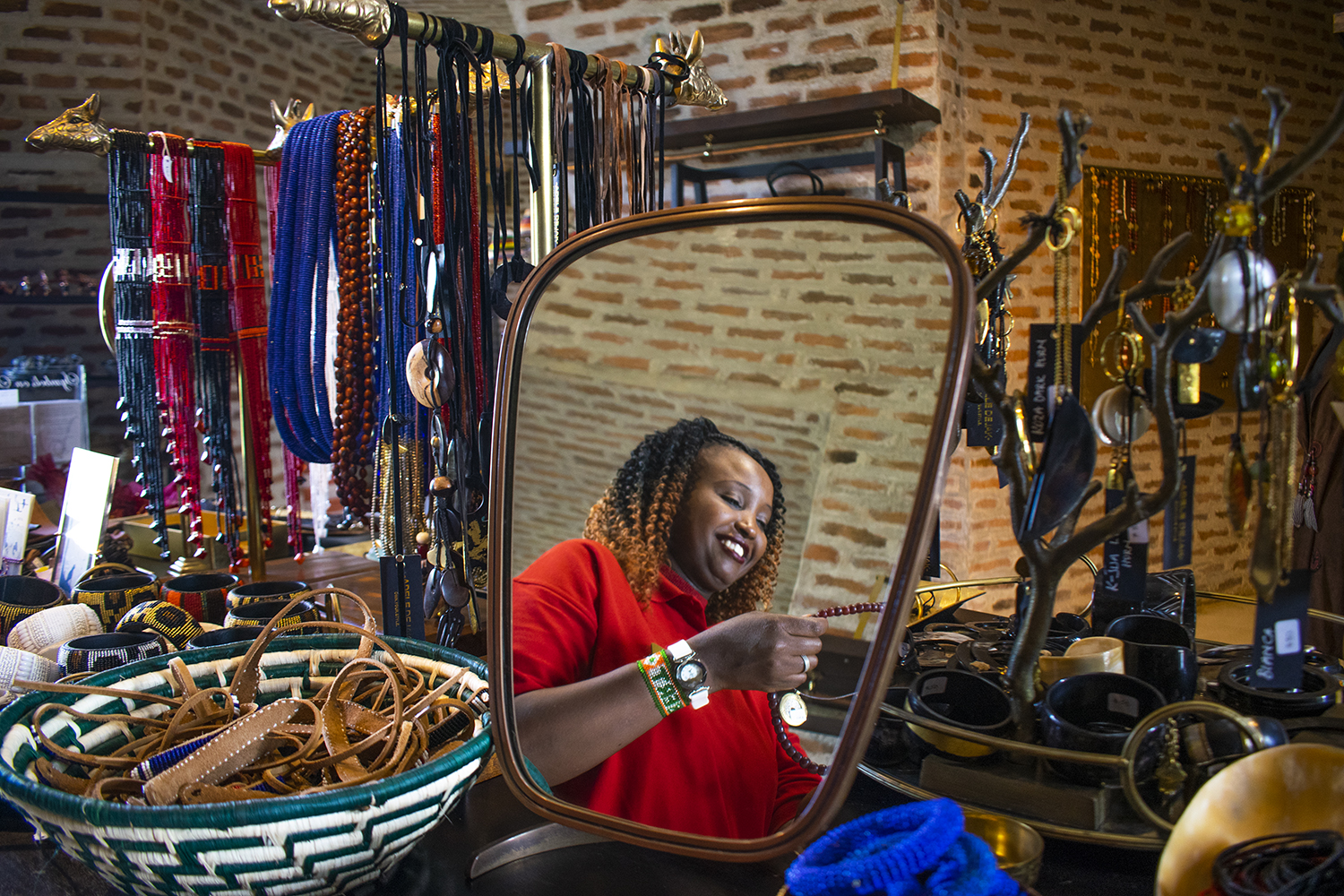 Mary preparing the shop