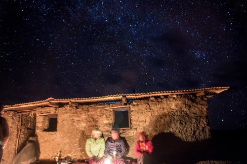 Stars over the campsite in the Simien Mountains